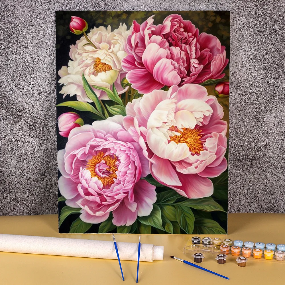 Diy Painting By Numbers Peony  - Home Improvement Tv Show 评论和价格