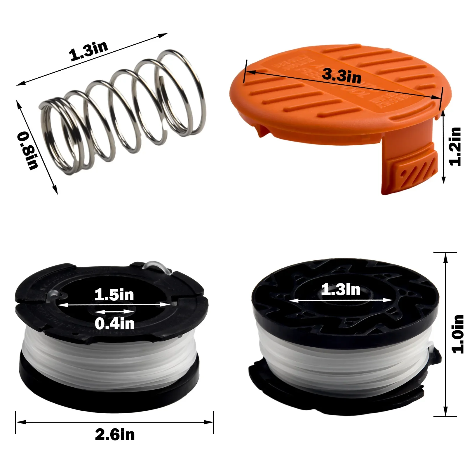 Trimmer Spool & Cap & Spring F - Black+Decker Tool Cordless 评论和价格