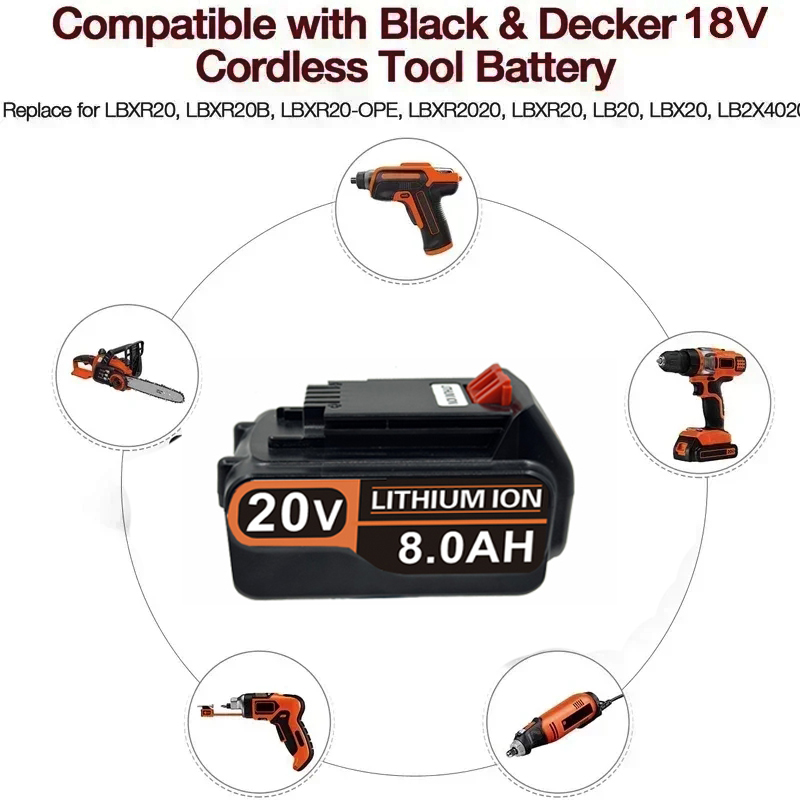 3.0Ah-8.0Ah for Black & Decker - Black+Decker Tool Cordless 评论和价格